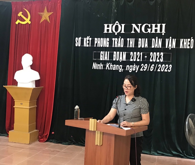 Ninh Khang sơ kết phong trào thi đua dân vận khéo giai đoạn 2021 - 2023